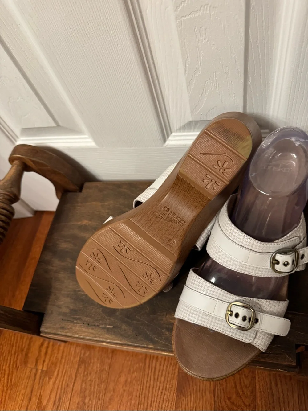 Dansko Cream Houndstooth Buckle Sandals Size 43 (US Women’s 12)